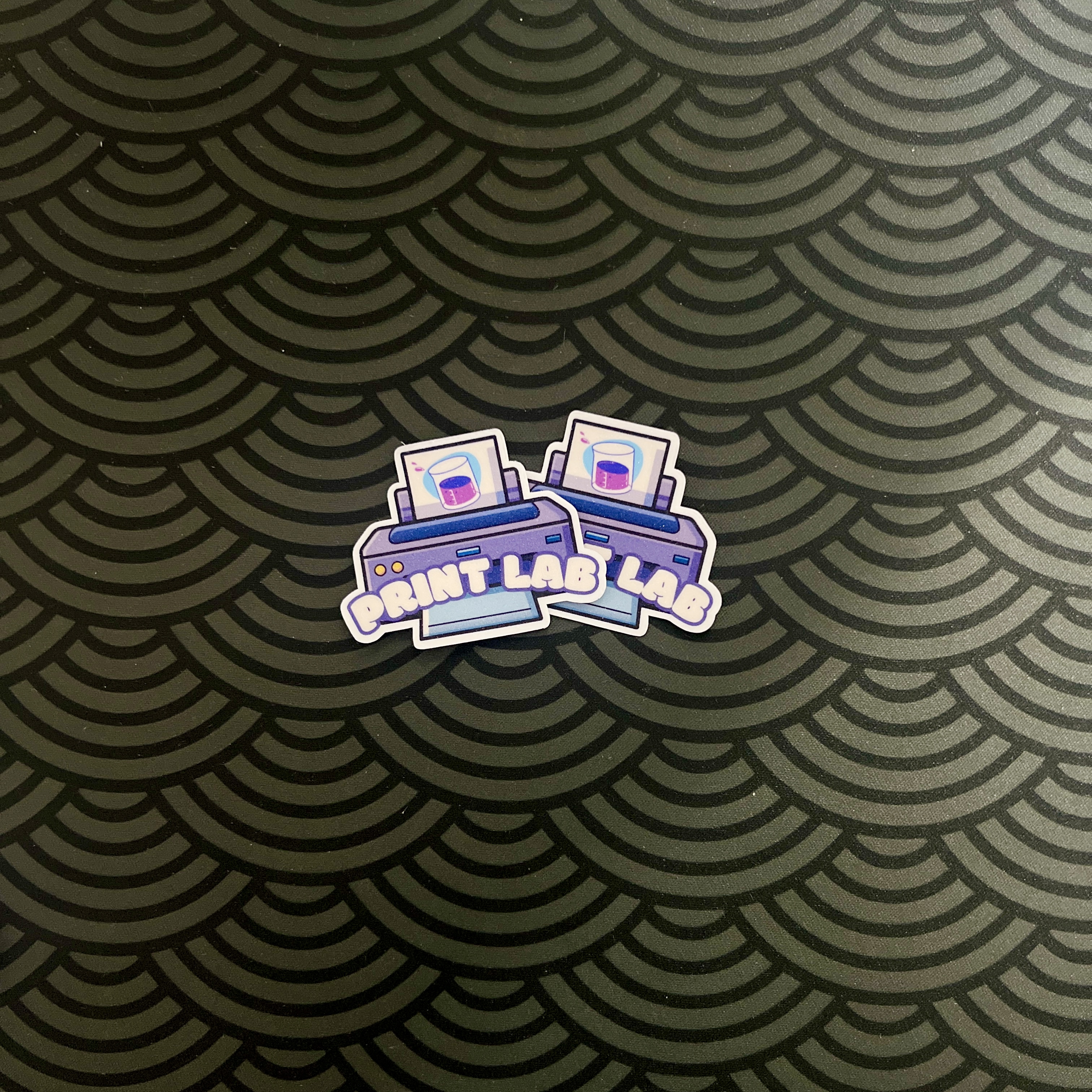 Print Lab Logo Die Cut Sticker Glitter