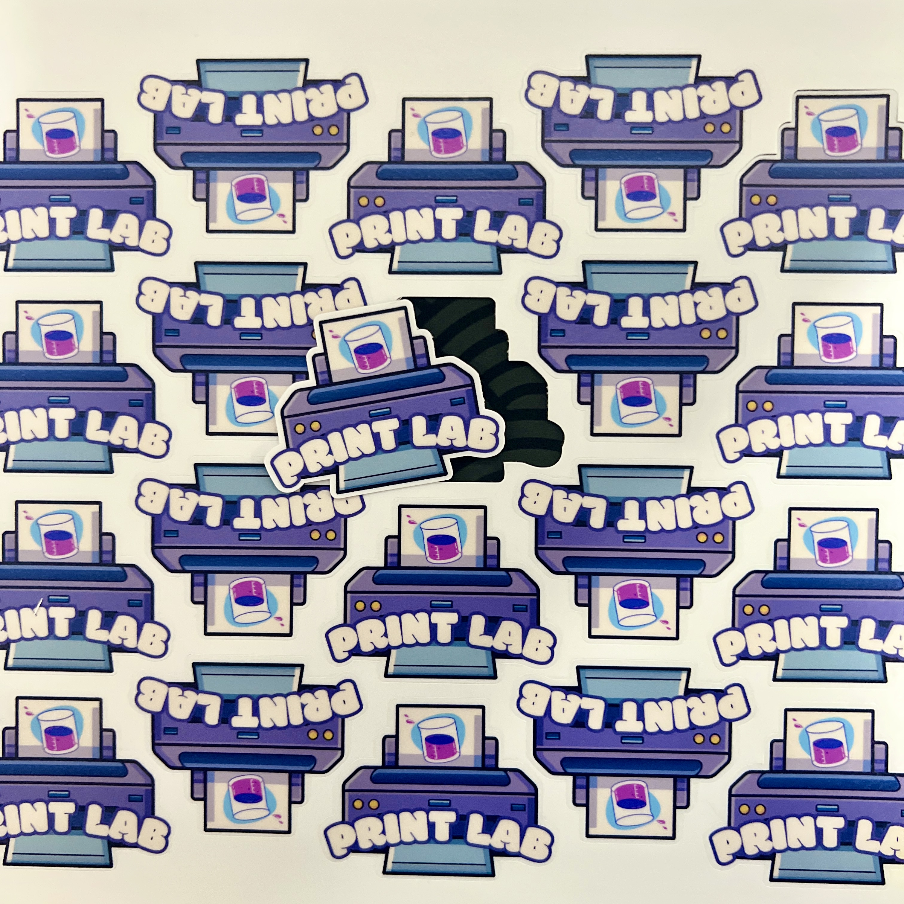 Print Lab Logo Kiss Cut Sticker Leather